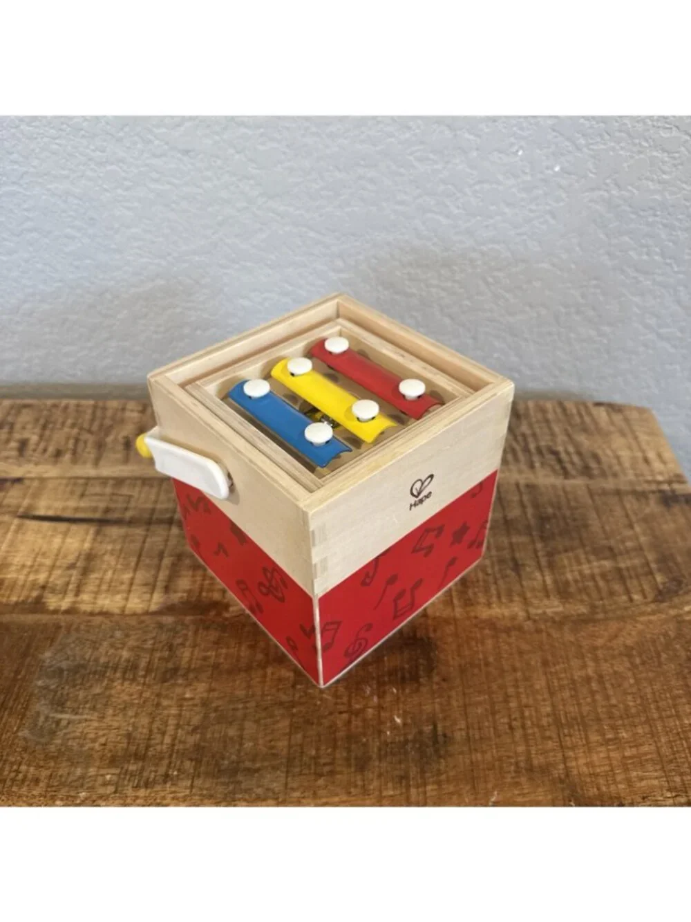 Hape Wooden Musical Stacking Cubes Kids Toddler Instrument Set 5-Piece Lot
